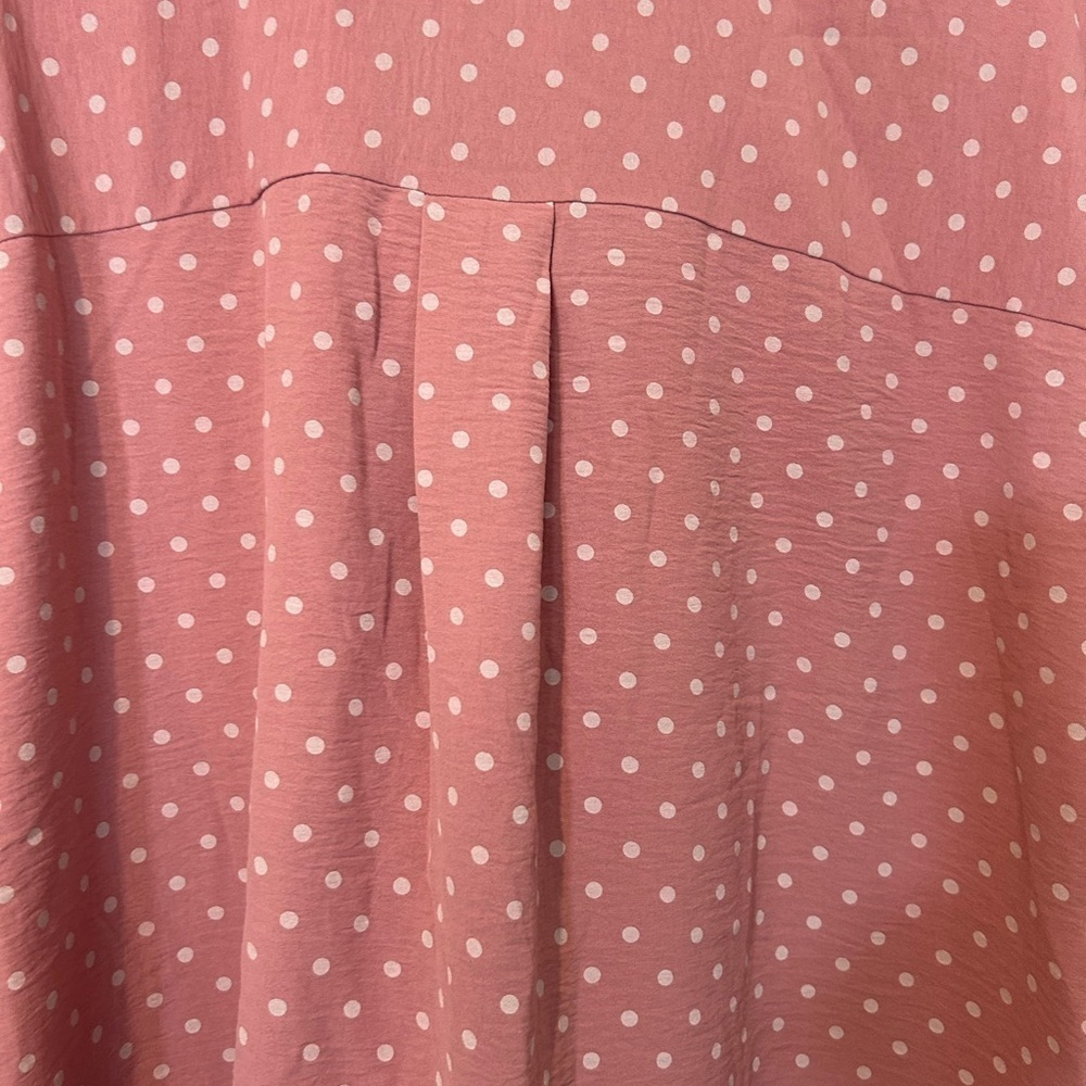 NWOT NYCC Pink With White Polka Dots Top - Picture 3 of 7